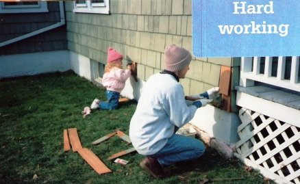 Kathryn & Dad at work